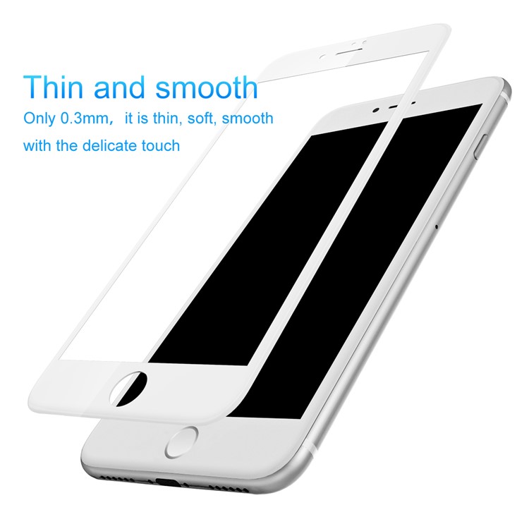 BASEUS para iPhone 8 Plus / 7 Plus 5.5 polegadas 0.23mm 3D curvado Soft PET Cobertura de tela cheia Tempered Glass Guard Film - branco-2