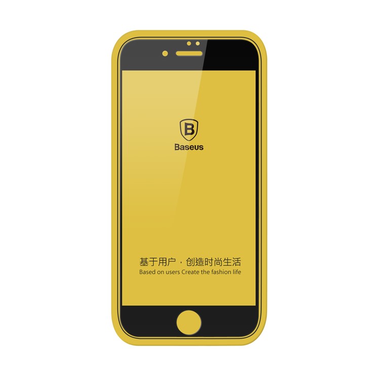 BASEUS 0.2mm Hartglas Displayschutzfolie Für IPhone 8 Plus / 7 Plus Siebdruck In Voller Größe - Schwarz-2