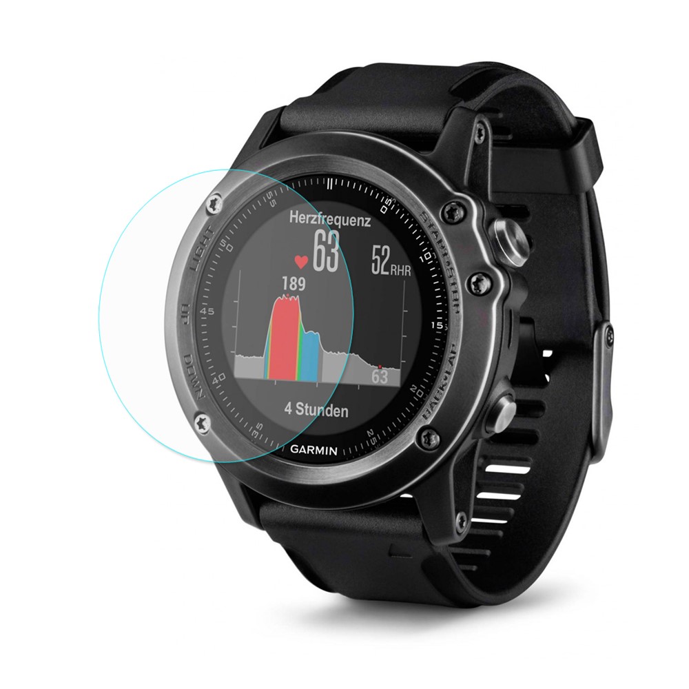 HAT PRINCE 2Pcs/Set 2.15D 0.2mm 9H Tempered Glass Screen Protector for Garmin Fenix 3 HR Arc Edge-3