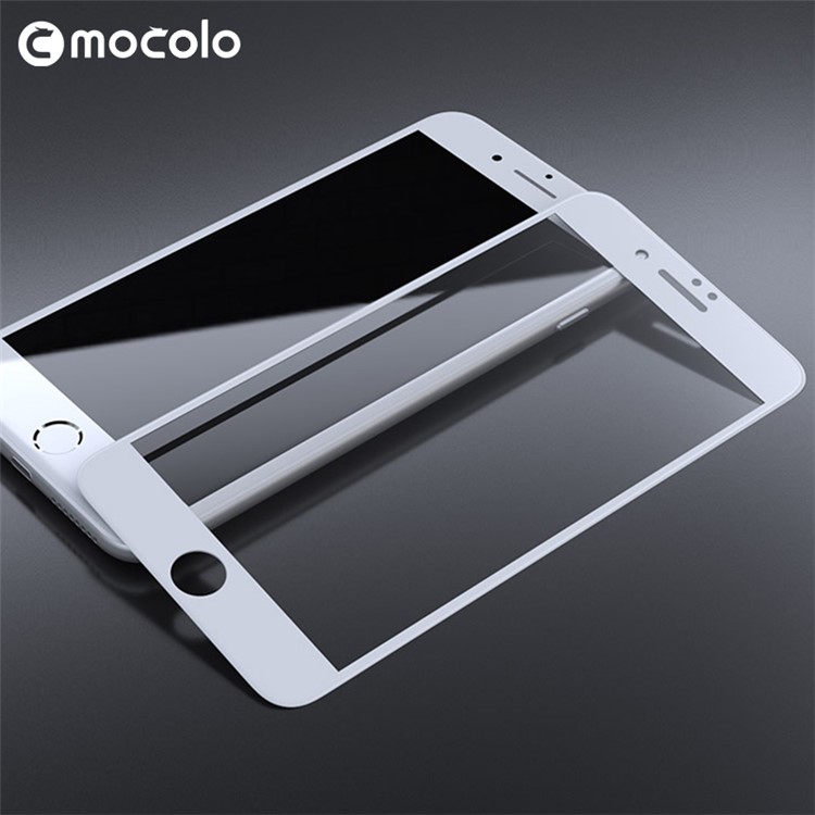 

MOCOLO Мягкий Край Полный Размер Закаленного Стекла Экран Протектор Фильм Для Iphone 8/7 - Белый, iPhone 8