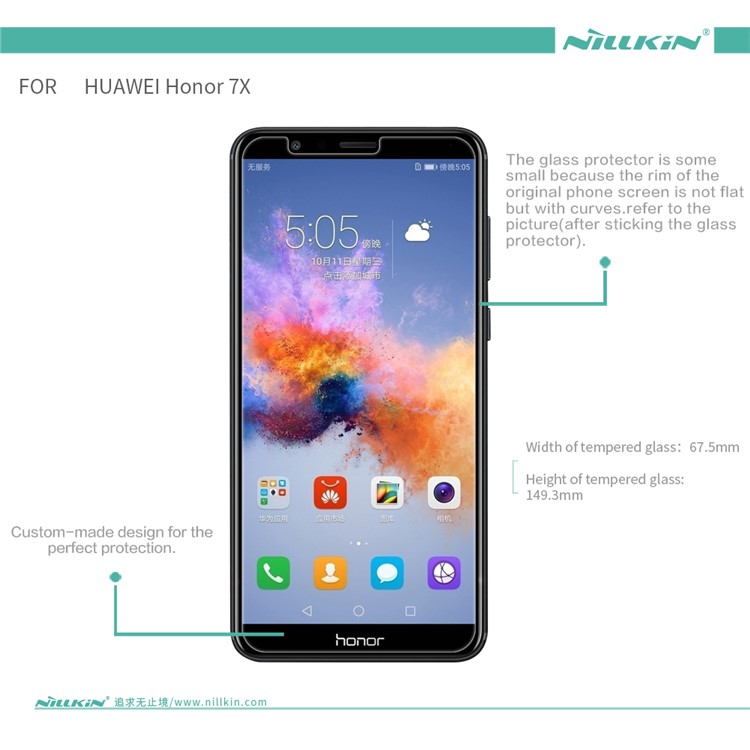 NILLKIN Amazing H+PRO Tempered Glass Screen Protector Anti-Explosion for Huawei Honor 7X-12