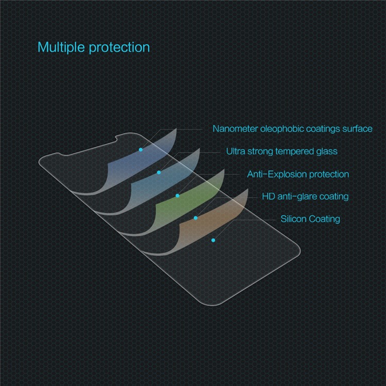 NILLKIN Amazing H Tempered Glass Anti-burst Screen Protector Film for iPhone X-10