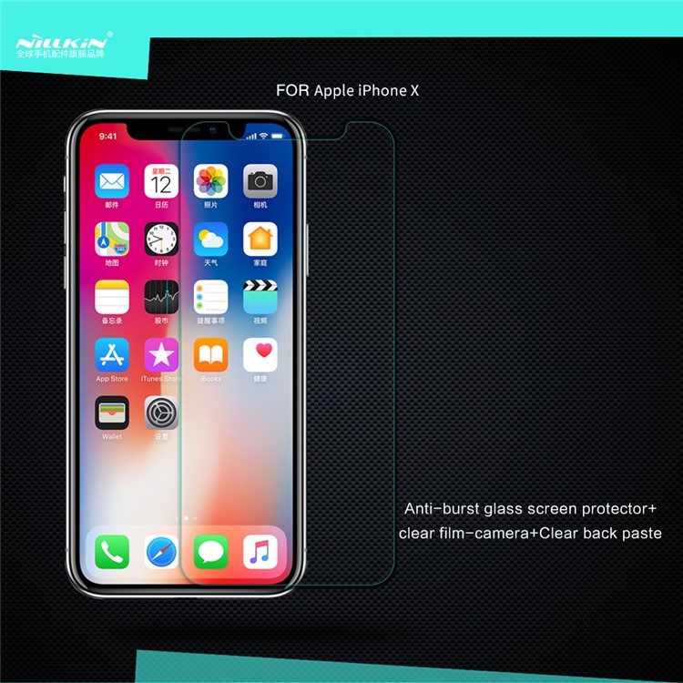 

NILLKIN Удивительный Ч + Нанометр Закаленное Стекло Протектор Экрана Пленка Для IPhone X / 10 5,8 Дюйма, iPhone X