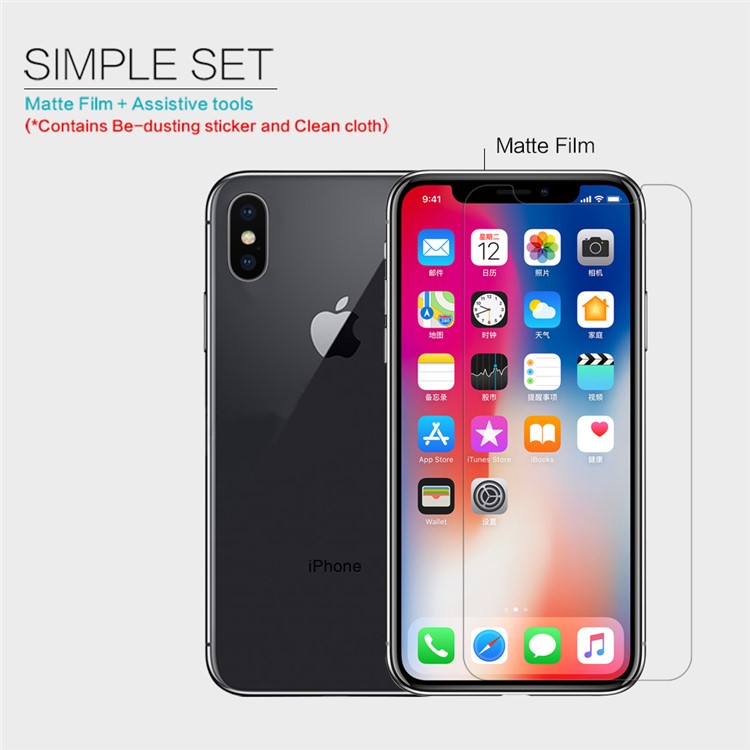 NILLKIN Matte Kratzfeste LCD-Bildschirmfolie Für Iphone X (zehn) 5,8 Zoll-5