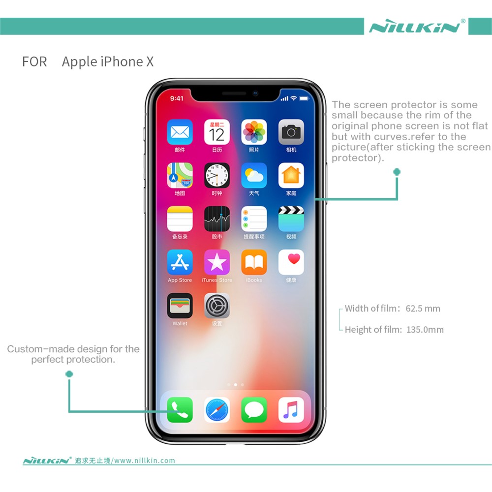 Nillkin Anti-Fingerabdruck HD Klar LCD-Displayschutzfolie Für IPhone X-6