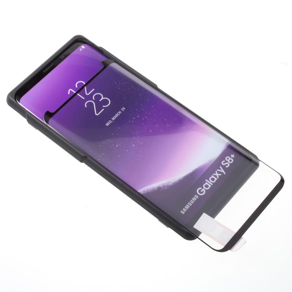 RURIHAI for Samsung Galaxy S8 SM-G950 3D Curved Full Tempered Glass Screen Protector Film + Screen Protector Pushing Plate - Black-8