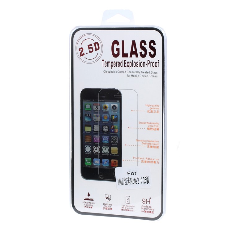 0.25 mm Templado Vidrio Protector de Pantalla para Xiaomi Redmi Note 3 (el Arco del Borde)-5