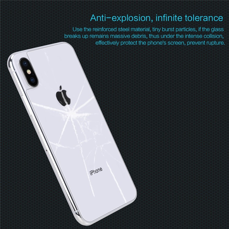 NILLKIN Amazing H for iPhone X Tempered Glass Back Cover Protector Film Anti-explosion-4