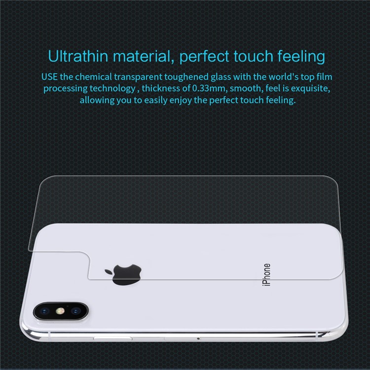 NILLKIN Amazing H for iPhone X Tempered Glass Back Cover Protector Film Anti-explosion-5