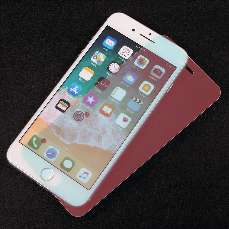 Mirror Effect Full Size Tempered Glass Screen Film for iPhone 8 Plus / 7 Plus - Red-2
