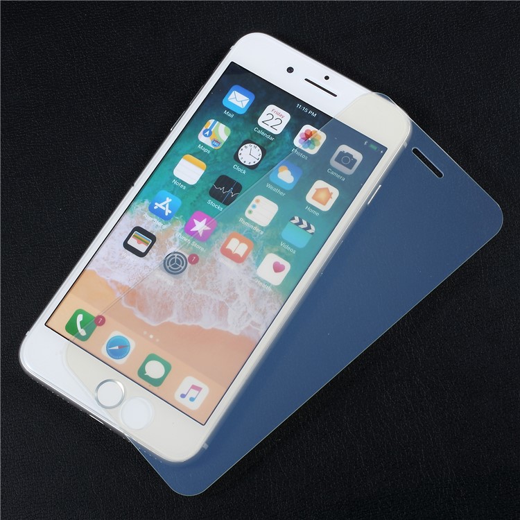 Spiegeleffekt Komplette Abdeckung Gehärtetem Glas Bildschirm Film Für Iphone 8 Plus / 7 Plus - Blau-2