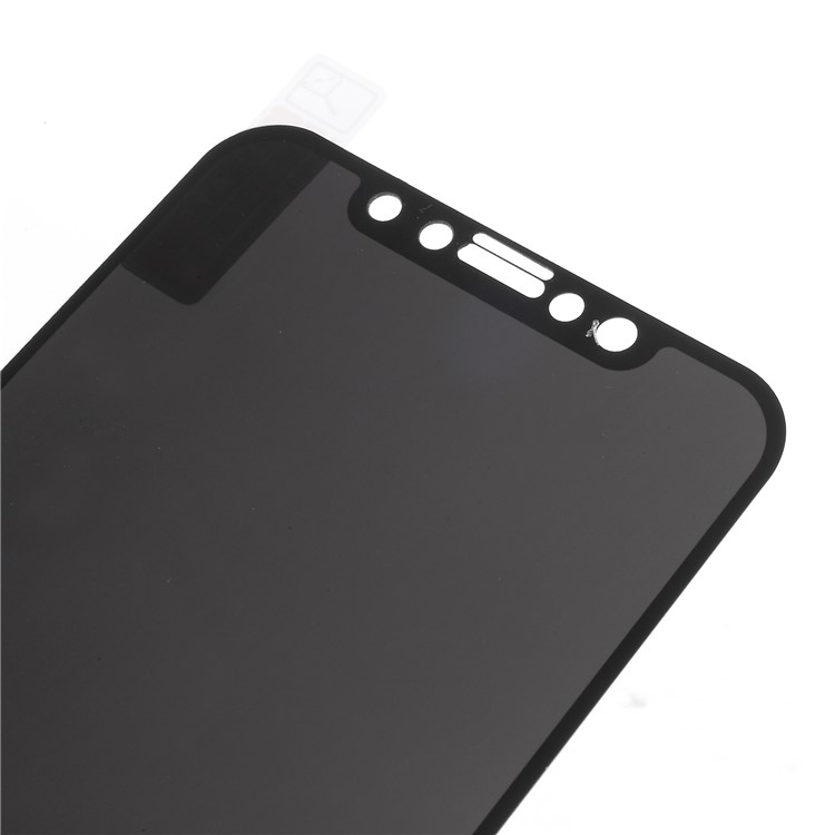 For iPhone X / 10 Silk Print Anti-peep Full Screen Cover Mobile Tempered Glass Protector Film - Black-3