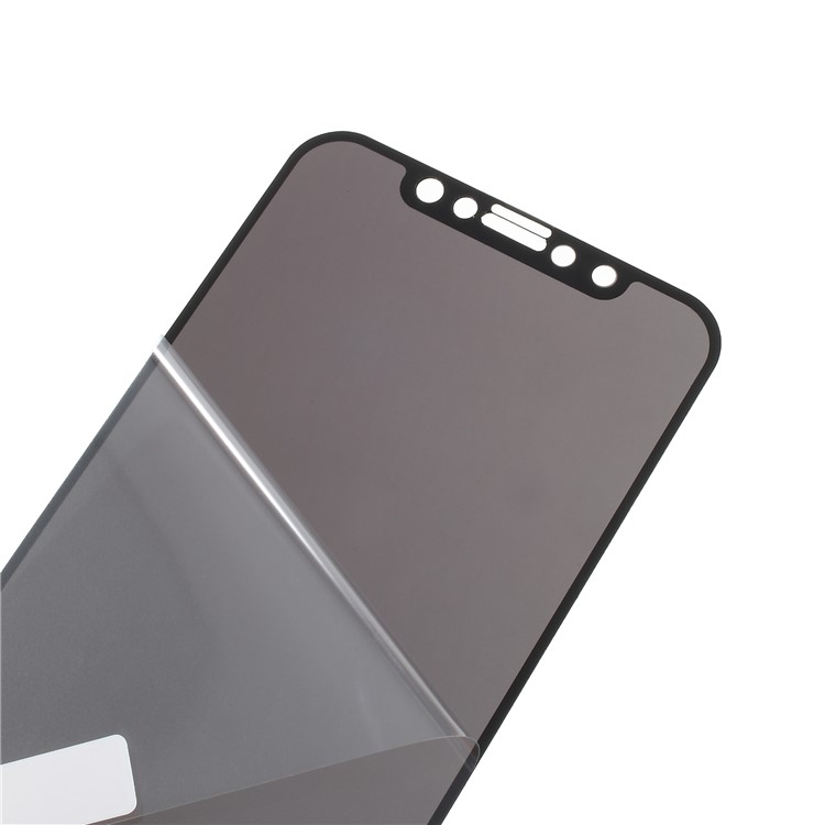 For iPhone X / 10 Silk Print Anti-peep Full Screen Cover Mobile Tempered Glass Protector Film - Black-6