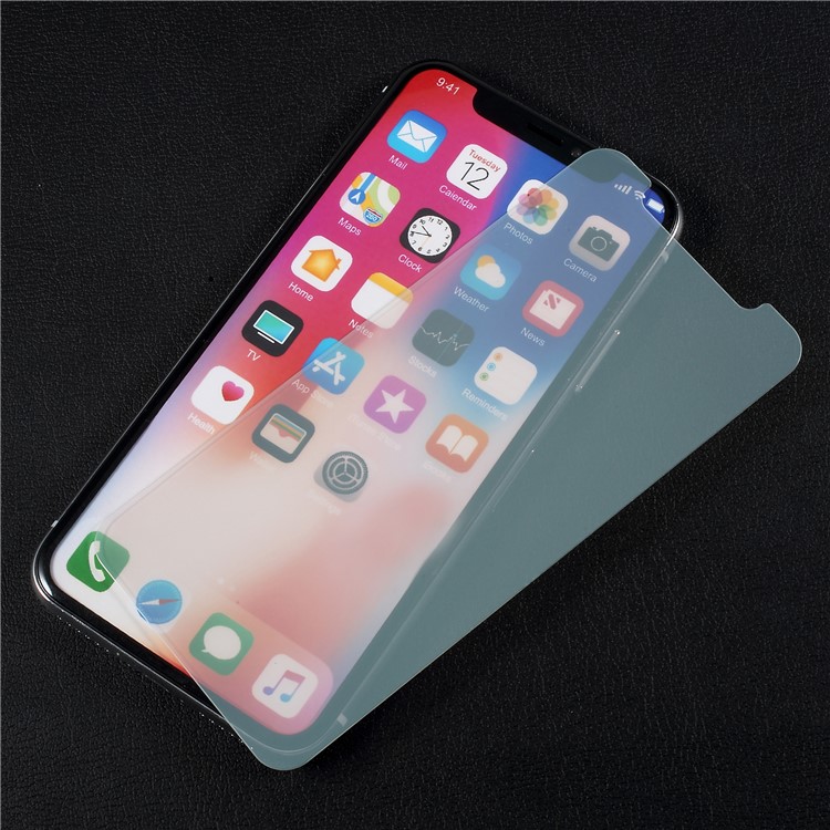 Mirror Effect Full Size Tempered Glass Screen Film for iPhone X - Silver-1