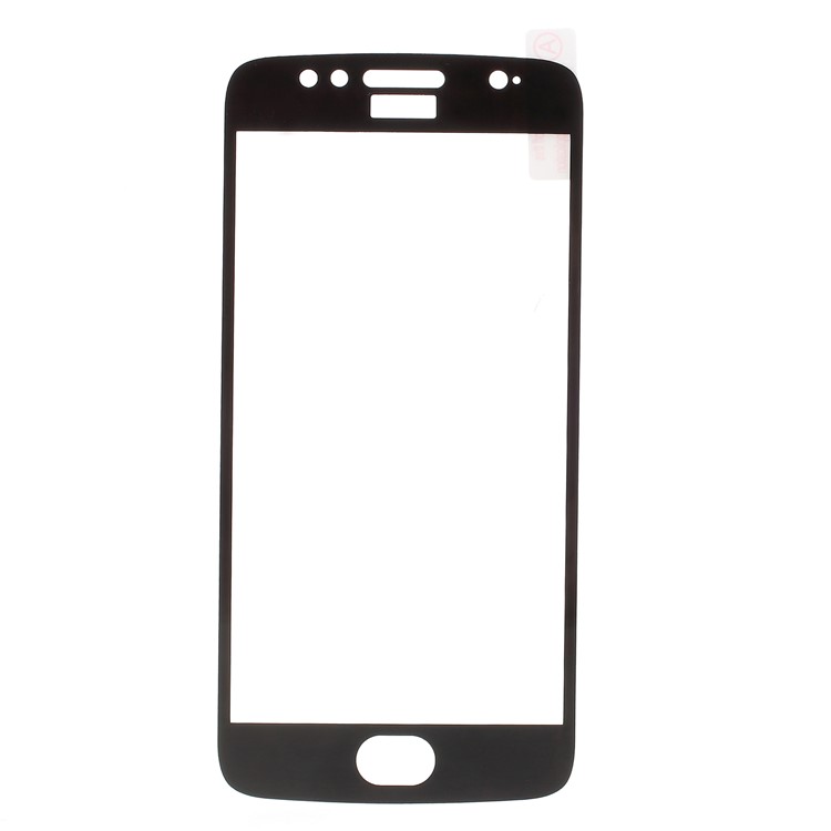 Silk Print Full Screen Tempered Glass Protector Guard Film for Motorola Moto G5S - Black-2