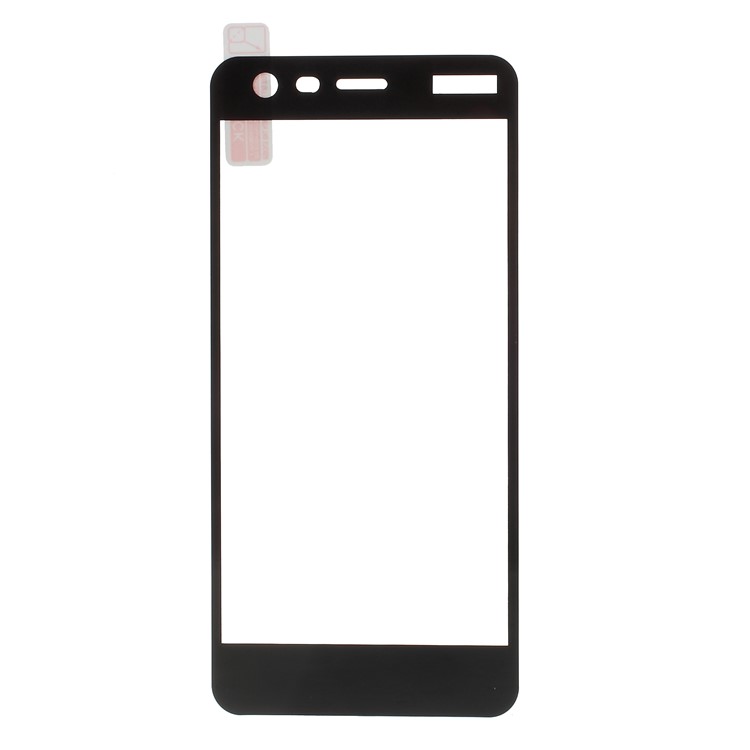 Full Size Silk Print Tempered Glass Screen Protector Film for Nokia 2 - Black-2