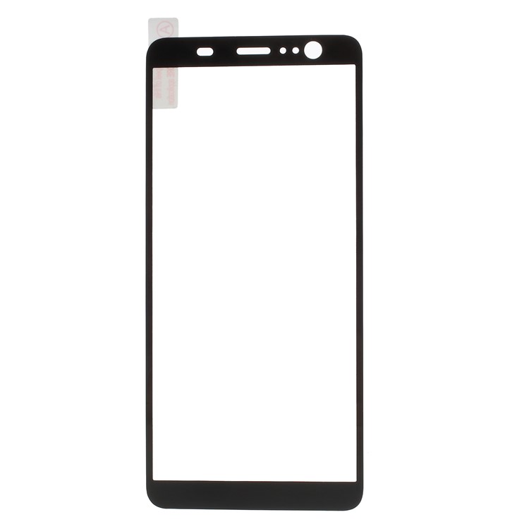 Silk Print Full Screen Tempered Glass Protector Guard Film for HTC U11+ - Black-2