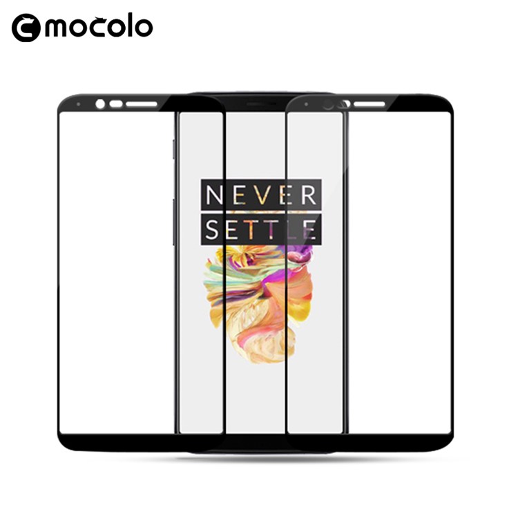 MOCOLO for OnePlus 5T Silk Print Tempered Glass Full Screen Coverage Protector Film-2