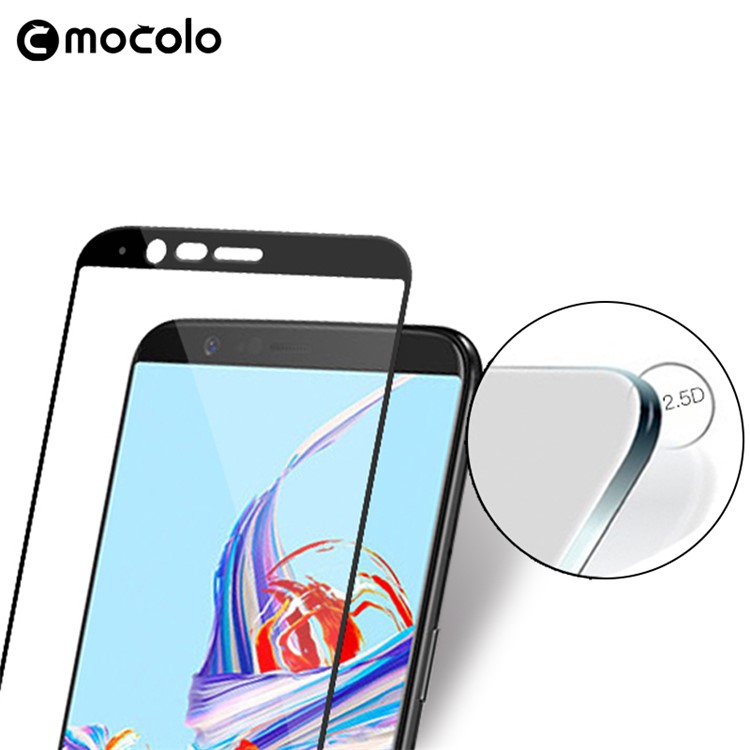 MOCOLO for OnePlus 5T Silk Print Tempered Glass Full Screen Coverage Protector Film-3