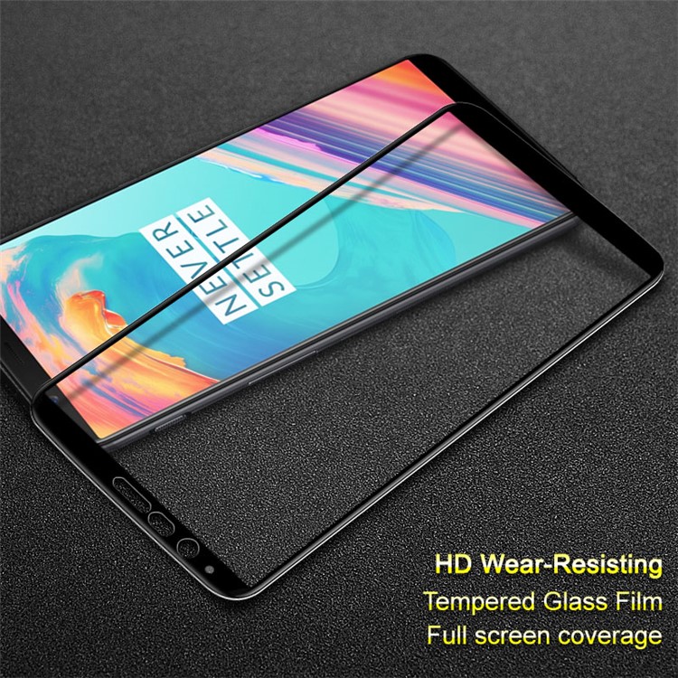 Película Protectora De Pantalla De Vidrio Templado De Cobertura Completa IMAK Para Oneplus 5T - Negro-2