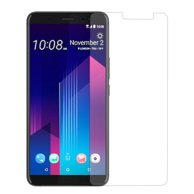 For HTC U11+ Mobile Tempered Glass Screen Protector Film Guard (Arc Edge)-1