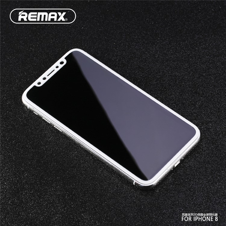 REMAX Caesar Series 0.3mm 9H Full Size Tempered Glass Screen Guard Film for iPhone X - White-1