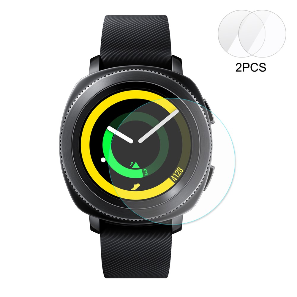 2PCS HAT PRINCE 0.2mm 9H 2.15D Tempered Glass Screen Protector (Arc Edge) for Samsung Gear Sport-2