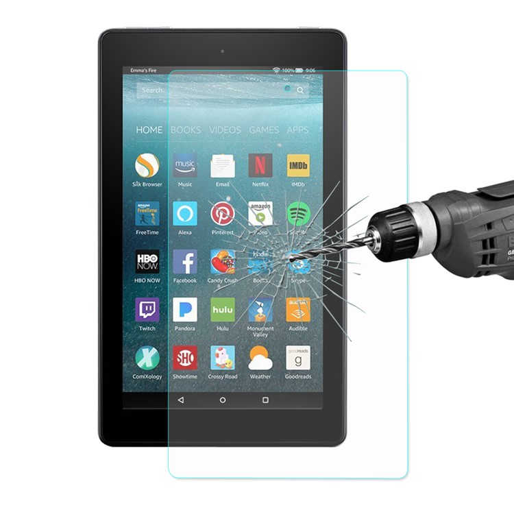HAT PRINCE Universal 0.33mm 9H Tablet LCD Tempered Glass Screen Guard Film for Amazon Fire 7 (2017)-1