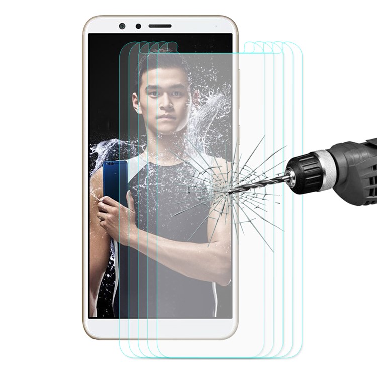 5Pcs/Set HAT PRINCE for Huawei Honor 7X 0.26mm 9H 2.5D Tempered Glass Screen Protector Film-1