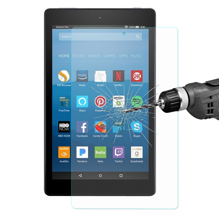 HAT PRINCE Universal 0.33mm 9H Tablet LCD Tempered Glass Screen Protector for Amazon Fire HD 8 (2017)-1