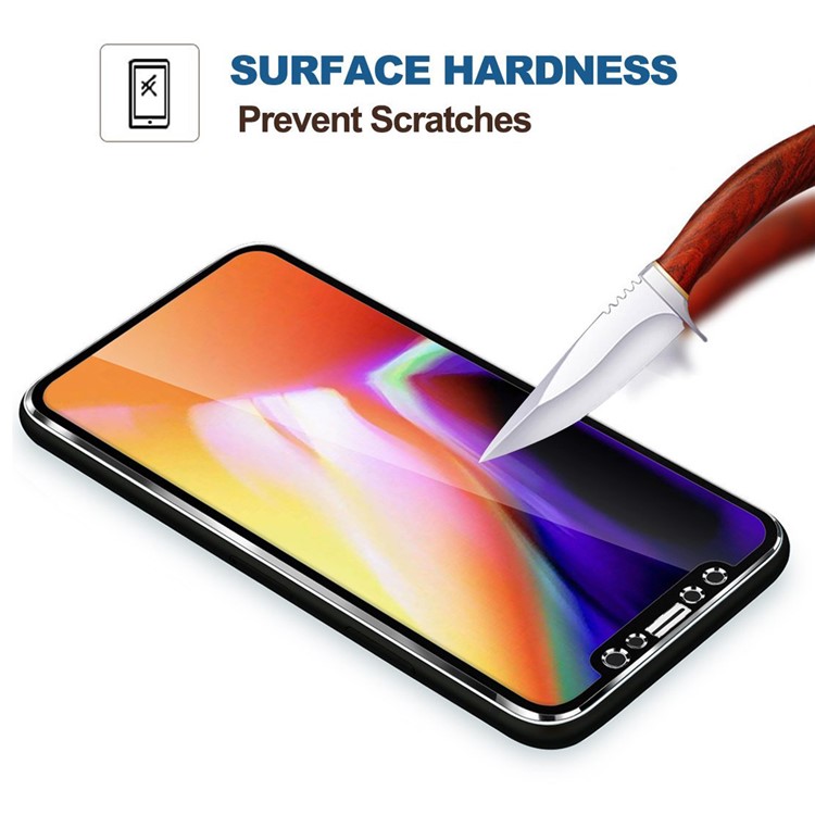 HAT PRINCE for iPhone X 0.2mm 3D Full Screen Front + Back Aluminum Alloy Edge Tempered Glass Protectors Guard - Black-6