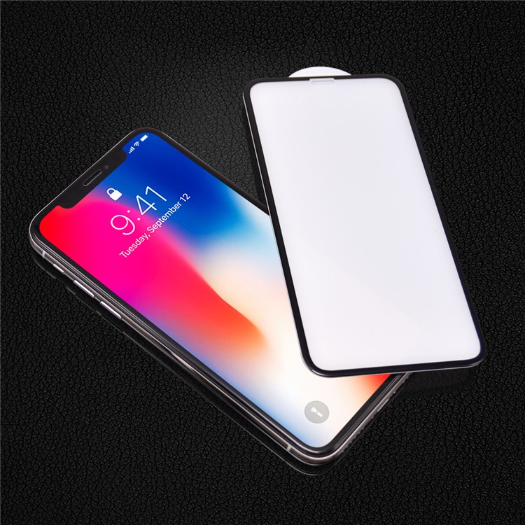 PDGD 3D Arc Edges Tempered Glass Full Screen Coverage Protector Film 0.3mm for iPhone X - Black-4
