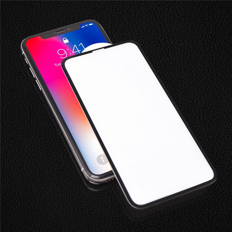 PDGD 3D Arc Edges Tempered Glass Full Screen Coverage Protector Film 0.3mm for iPhone X - Black-5