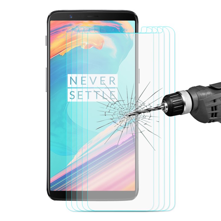 

5pcs / Set HAT PRINCE Для Защитного Экрана Экрана Oneplus 5T 0.26mm 9H 2.5D С Закругленными Углами, OnePlus 5T