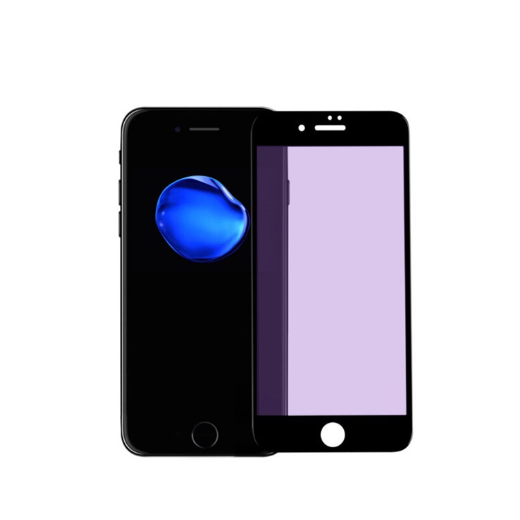 NXE 9H 2.5D Silk Print Anti-blue-ray Full Screen Clear Tempered Glass Protector Guard Film for iPhone 6s 6 - Black-1