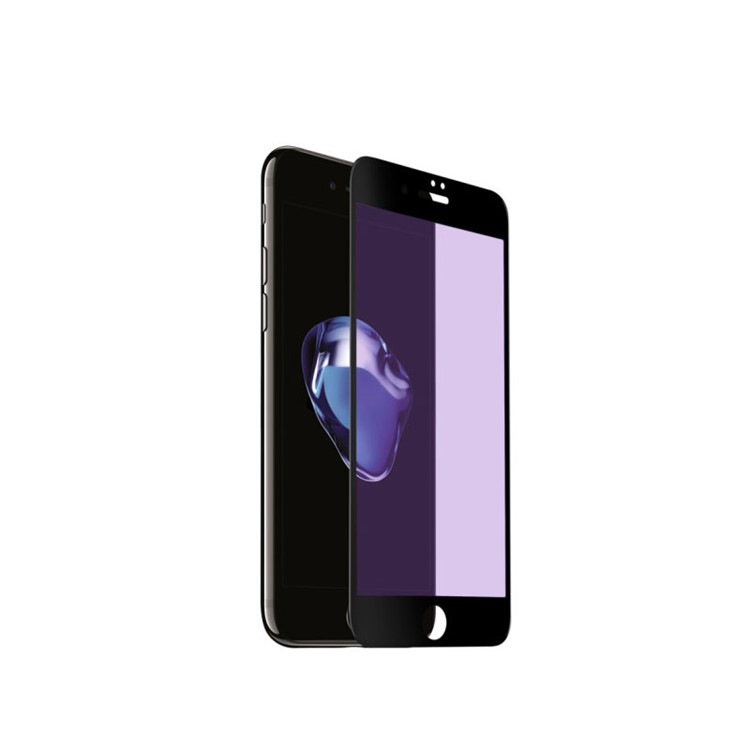 NXE 9H 2.5D Silk Print Anti-blue-ray Full Screen Clear Tempered Glass Protector Guard Film for iPhone 6s 6 - Black-4