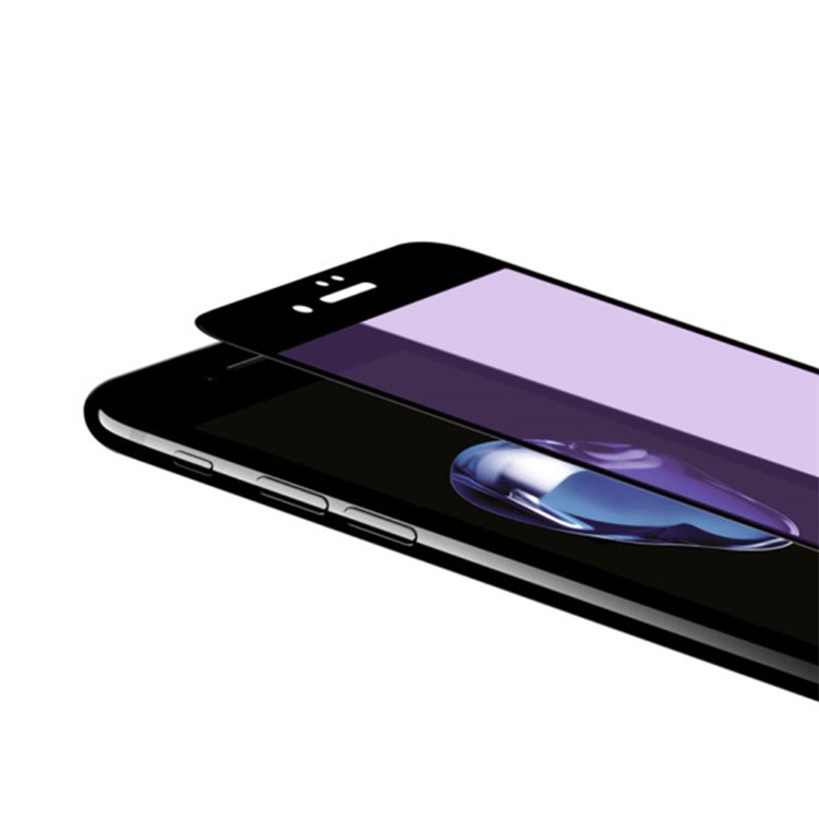 NXE 9H 2.5D Silk Print Anti-blue-ray Full Screen Clear Tempered Glass Protector Guard Film for iPhone 6s 6 - Black-5