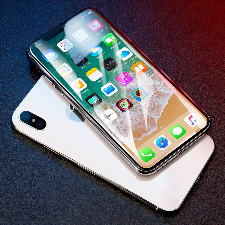 Protector De Pantalla De Cristal Templado De Impresión De Seda BASEUS 9H 0.3mm Para Iphone X-10