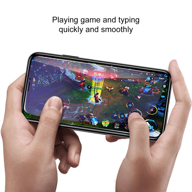 BASEUS Anti-blue-ray 0.3mm Silk Print Full Glue Tempered Glass Full Screen Protector for iPhone 11 Pro 5.8" (2019) / XS / X 5.8 inch-7
