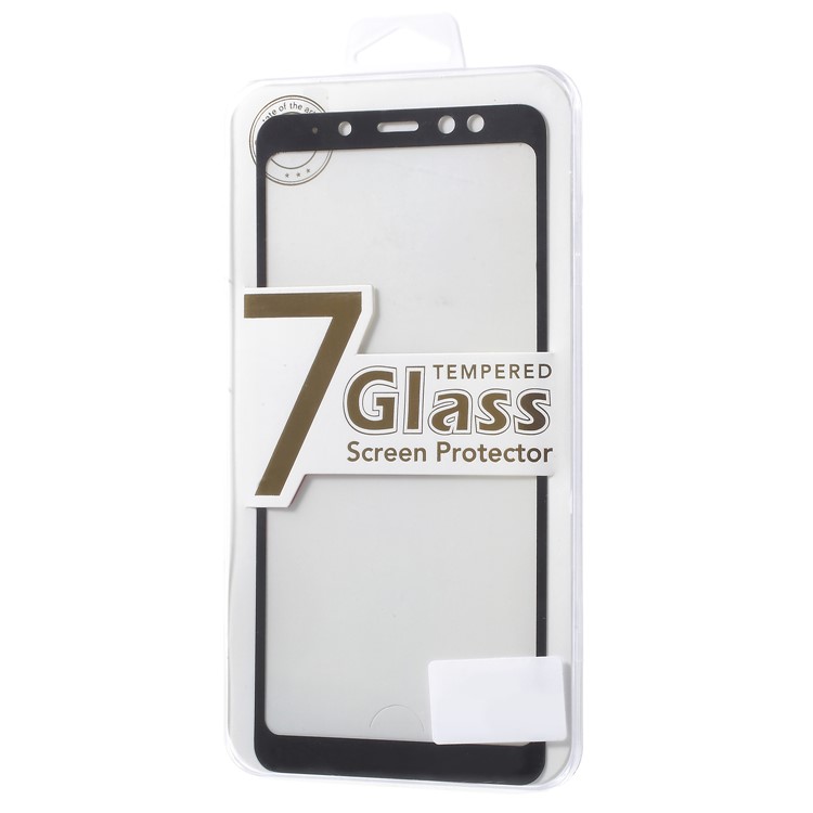 Full Coverage Tempered Glass Screen Protector for Samsung Galaxy A8+ (2018) - Black-5