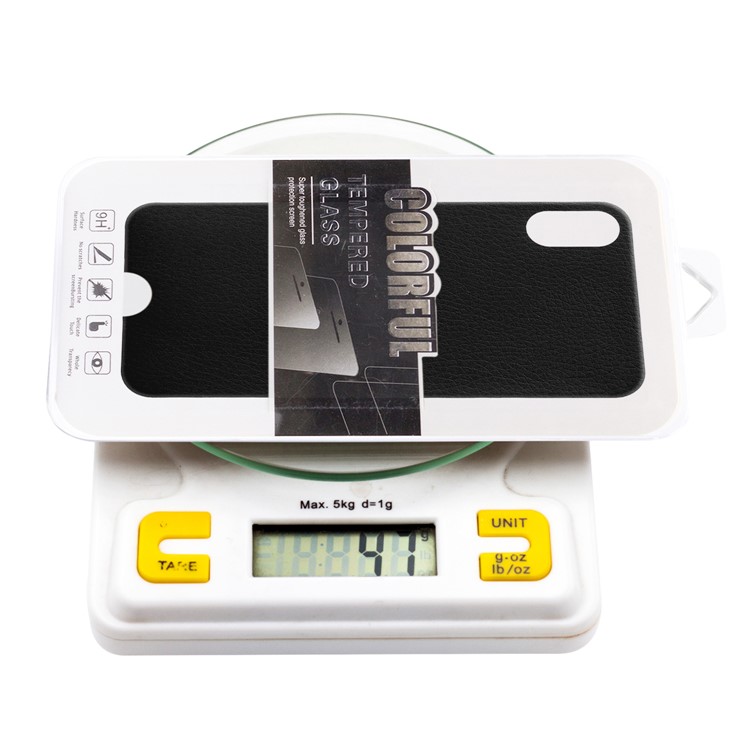 ANGIBABE 0,15mm 3D Arc Rand Litschi Textur Voller Rückenschutzfolie Für Iphone X - Schwarz-7