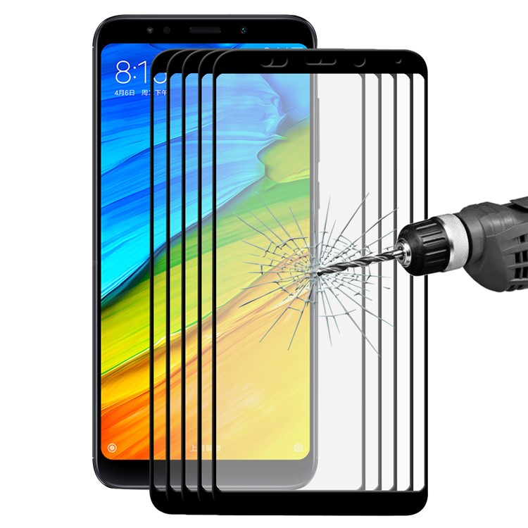 

HAT PRINCE 5pcs / Set 0.26mm 9H 2.5D Полностью Закаленное Защитное Покрытие Экрана Для Xiaomi Redmi Note 5 / Redmi 5 Плюс - Черный, Xiaomi Redmi Note 5 (For India, Single 12MP Rear Camera)