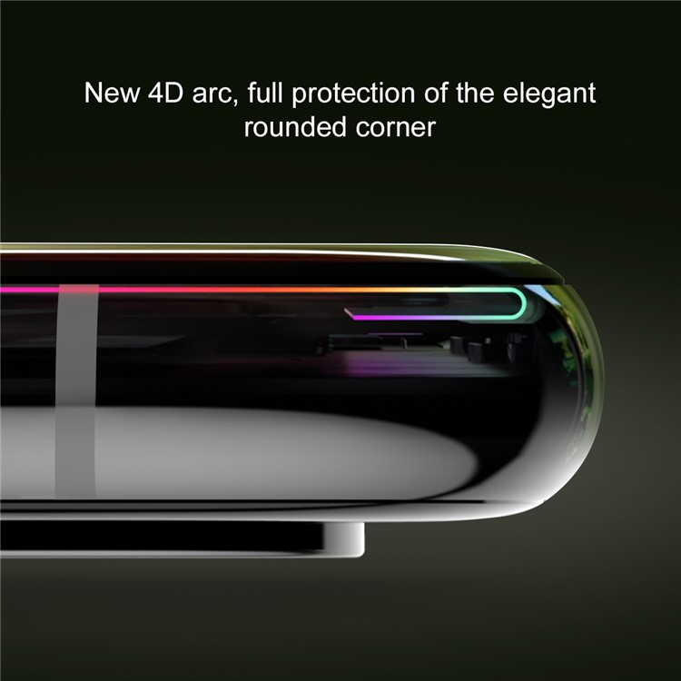 BASEUS 0.3mm 4D Curved Silk Print Full Screen Tempered Glass Protector for iPhone X - Black-8