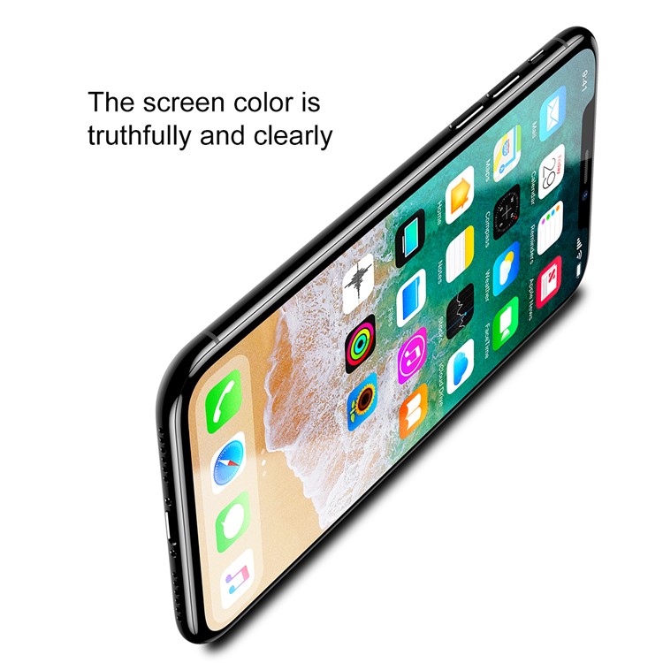BASEUS for iPhone X/10 5.8-inch 0.25mm Clear Anti-fingerprint Tempered Glass Screen Protector (Not Complete Covering) - Transparent-5