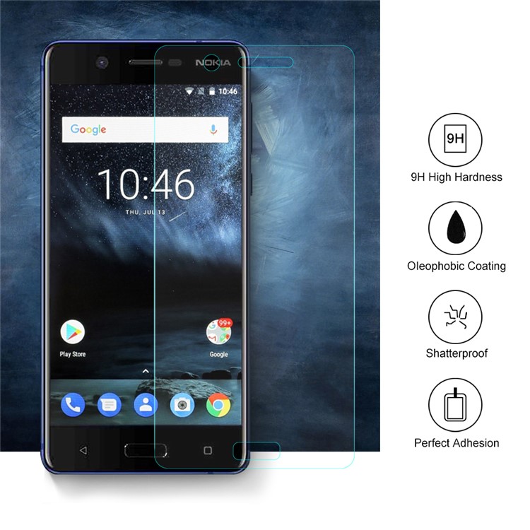 100Pcs/Set 0.3mm Arc Edge Tempered Glass Screen Protector Film for Nokia 5-2