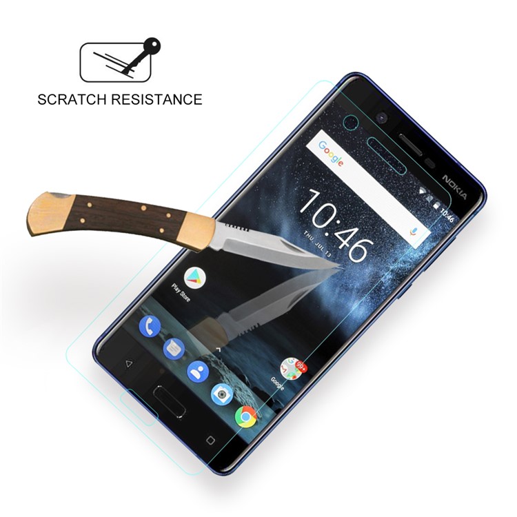 100Pcs/Set 0.3mm Arc Edge Tempered Glass Screen Protector Film for Nokia 5-3