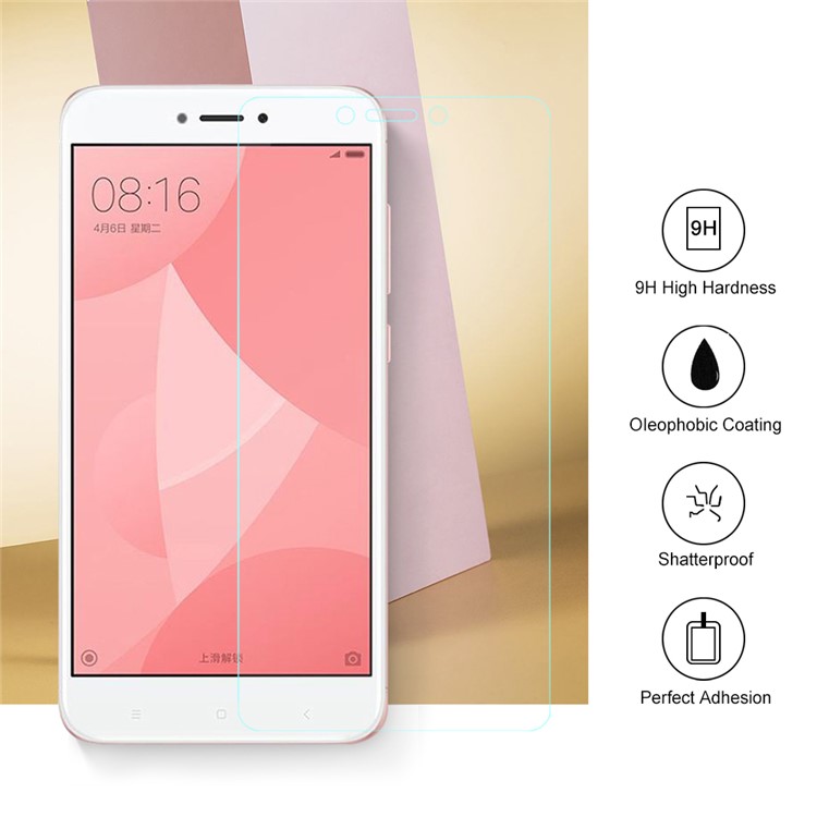 100PCS/Lot 0.3mm Tempered Glass Screen Protector Film for Xiaomi Redmi 4X Arc Edge-2