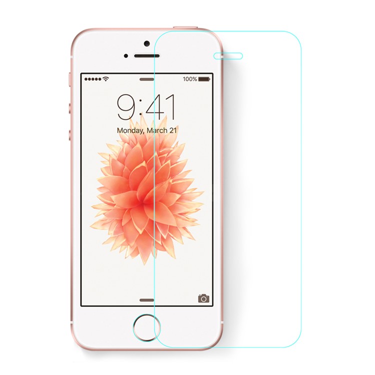 100 Stücke / Set 0,3mm Arc Rand Gehärtetem Glas Displayschutzfolie Film Für Iphone Se / 5 S / 5-8