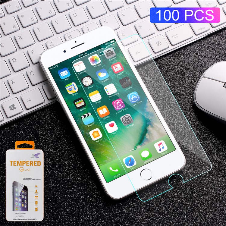 100PCS/Lot 0.3mm Tempered Glass Screen Protector Guard Film for iPhone 8/7/6s/6 Arc Edge-1