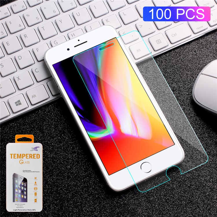 100PCS/Lot 0.3mm Tempered Glass Screen Protector Film for iPhone 6s Plus / 6 Plus / 8 Plus / 7 Plus Arc Edge-1